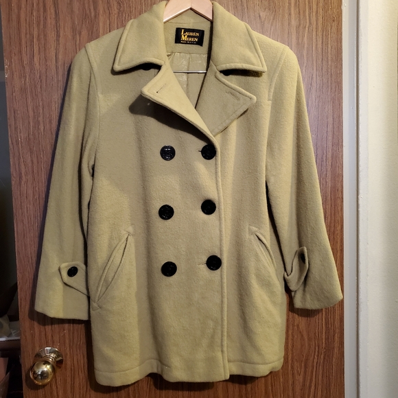 Lauren Meren Light Green Wool Peacoat 